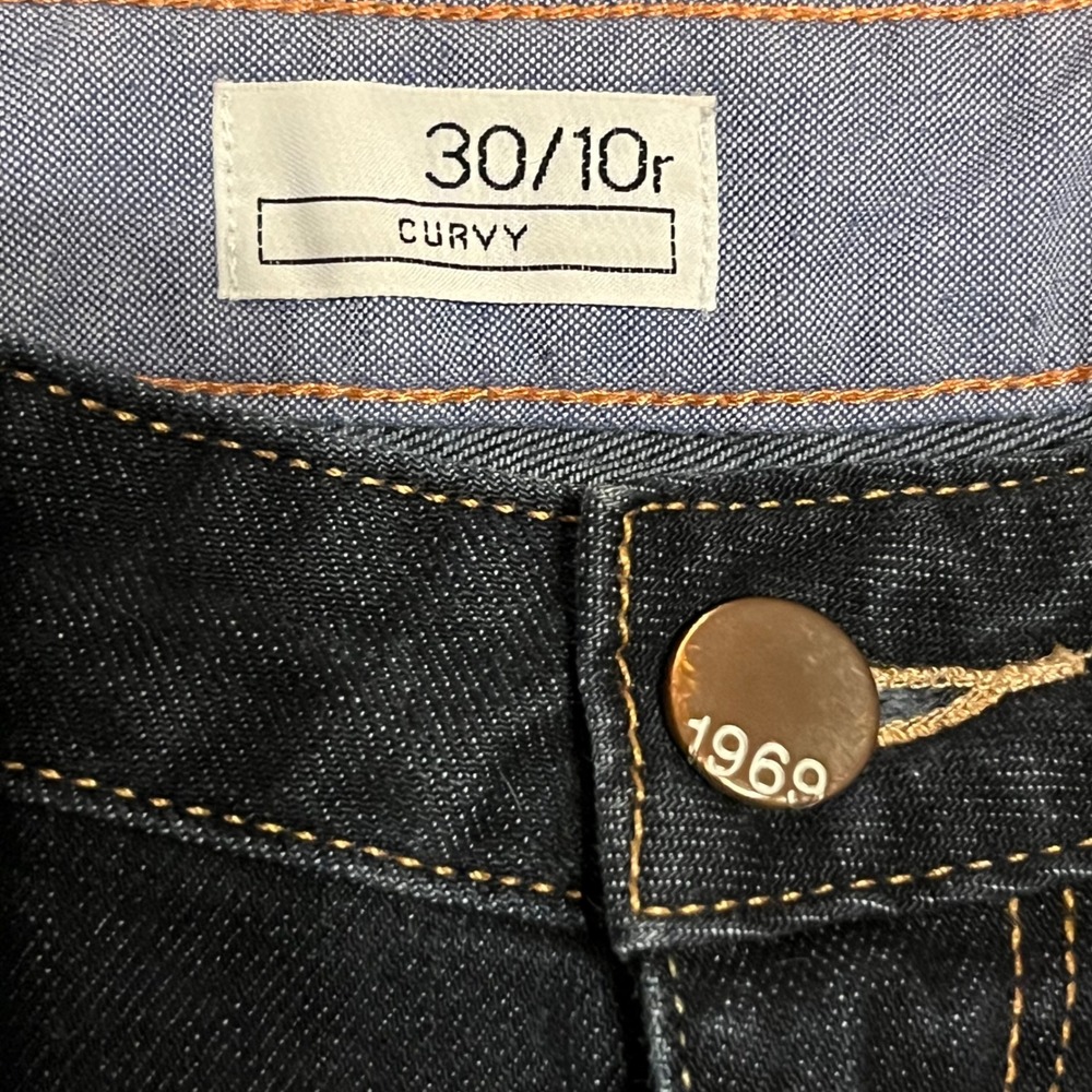 Gap 1969 Curvy Flare Jeans Womens 30/10r Dark Wash Indigo Denim Blue Pants - Picture 3 of 4